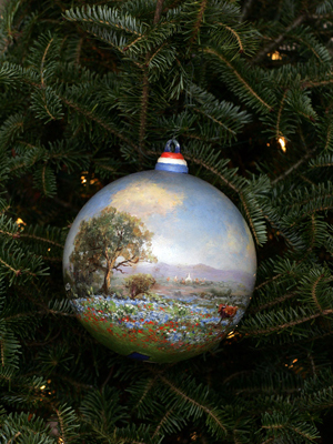 Texas Congressman Kenny Marchant selected artist Jerry Malzahn to decorate the 24th District's ornament for the 2008 White House Christmas Tree.