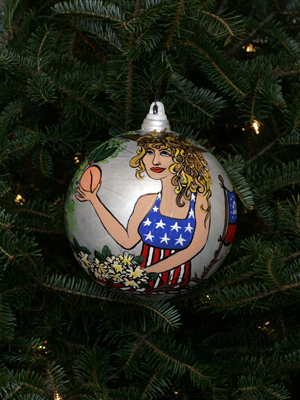 Georgia Congressman John Linder selected artist Karron Denaple to decorate the 7th District's ornament for the 2008 White House Christmas Tree.