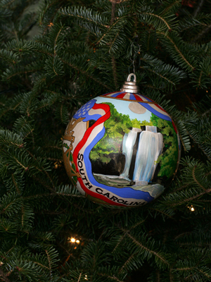 South Carolina Senator Lindsey Graham selected artist Barbara St. Denis to decorate the State's ornament for the 2008 White House Christmas Tree.