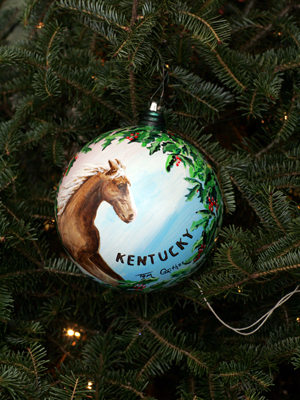 Kentucky Senator Mitch McConnell selected artist Thomas L. Gaither to decorate the State's ornament for the 2008 White House Christmas Tree.
