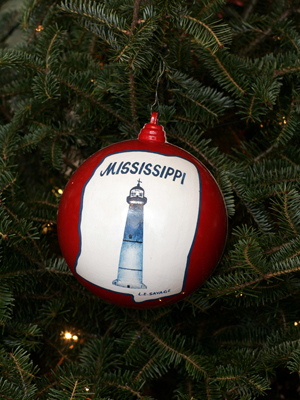 Mississippi Congressman Bennie Thompson selected artist Lawrence Savage to decorate the 2nd District's ornament for the 2008 White House Christmas Tree.