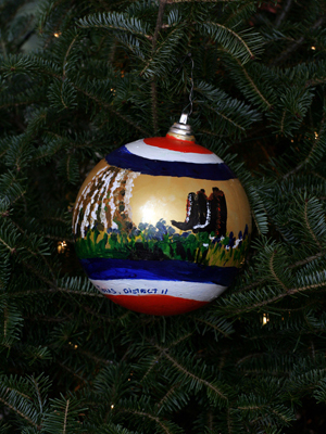 Texas Congressman Mike Conaway selected artist Joyce Jones to decorate the 11th District's ornament for the 2008 White House Christmas Tree.
