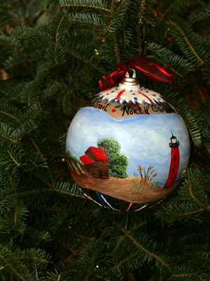 North Carolina Congressman Bob Etheridge selected artist Cheryl Micaela McCardle to decorate the 2nd District's ornament for the 2008 White House Christmas Tree.
