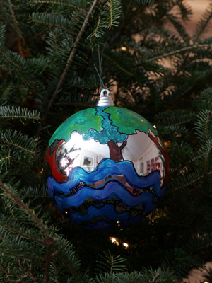 Illinois Congressman Bill Foster selected artist Judy Dixon to decorate the 14th District's ornament for the 2008 White House Christmas Tree.