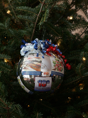 Virginia Congressman Frank Wolf selected artist Fay Dutton to decorate the 10th District's ornament for the 2008 White House Christmas Tree