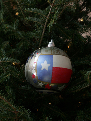 Texas Congressman Henry Cuellar selected artist Martha Moreno to decorate the 28th District's ornament for the 2008 White House Christmas Tree.
