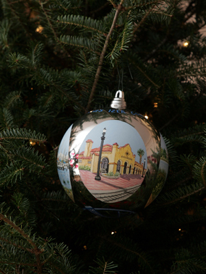 California Congresswoman Jackie Speier selected artist Catherine Delfs to decorate the 12th District's ornament for the 2008 White House Christmas Tree