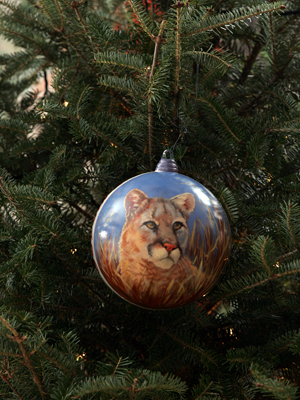 Colorado Senator Ken Salazar selected artist Charles Ewing to decorate the State's ornament for the 2008 White House Christmas Tree.