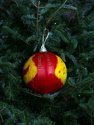 Hawaii Senator Daniel Inouye selected artist Noelle Kahanu to decorate the State's ornament for the 2008 White House Christmas Tree