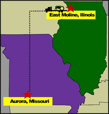 Drawing of Illinois and Missouri.