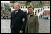 President George W. Bush and Laura Bush enter Moscow's Red Square before the start of a military parade honoring the 60th anniversary of the end of World War II Monday, May 9, 2005.