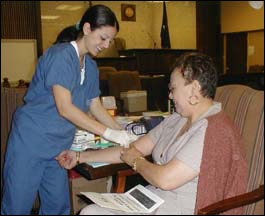 photo of a health screening