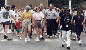 photo of people participating in a health walk