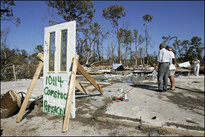 On September 19th, 2004, a few days after Hurricane Ivan made landfall, President Bush visited Pensacola, Fla., where residents took him on a walking tour through homes that no longer existed. The following week, President Bush visited Millvale, Pa., an Allegheny community flooded by the same storm. President Bush declared the county a major disaster site and ordered federal aid for Allegheny and several nearby counties.