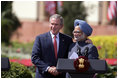 President George W. Bush and India's Prime Minister Manmohan Singh exchange handshakes Thursday, March 2, 2006, after their press availability at the Hyderabad House in New Delhi.