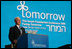 President George W. Bush addresses his remarks during the Israeli Presidential Conference 2008 at the Jerusalem International Convention Center in Jerusalem, Wednesday, May 14, 2008, in celebration of nation's 60th anniversary.