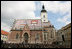 President George W. Bush addresses the audience in St. Mark's Square in downtown Zagreb Saturday, April 5, 2008, during his visit to Croatia.