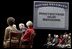 President George W. Bush participates in a conversation on strengthening Social Security at the Cannon Center for the Performing Arts in Memphis, Tenn., Friday, March 11, 2005.