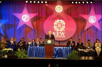 Vice President Dick Cheney speaks the Veterans of Foreign Wars 103rd National Convention in Nashville, Tenn. Monday, Aug. 26.