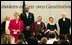 Lynne Cheney and Secretary of Education Rod Paige welcome more than 200 Philadelphia area school children to the National Constitution Center in Philadelphia Wednesday, Sept. 17, 2003. The event celebrates the signing of the United States Constitution, which took place 216 years ago on Sept. 17, 1787.
