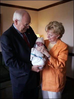 Vice President Dick Cheney and his wife Lynne became grandparents today, for the fourth time. Philip Richard Perry was born at 11:02 a.m. at Sibley Memorial Hospital in Washington, D.C., July 2, 2004. He weighed 8 pounds, 6 ounces. His parents are Liz Cheney and Phil Perry, the daughter and son-in-law of the Cheneys. 