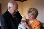 Vice President Dick Cheney and his wife Lynne became grandparents today, for the fourth time. Philip Richard Perry was born at 11:02 a.m. at Sibley Memorial Hospital in Washington, D.C., July 2, 2004. He weighed 8 pounds, 6 ounces. His parents are Liz Cheney and Phil Perry, the daughter and son-in-law of the Cheneys. 