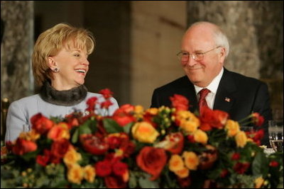 Lynne Cheney and Vice President Dick Cheney participate in the Inaugural Day Luncheon at the U.S. Capitol in Washington, D.C., Jan. 20, 2005. White House photo by David Bohrer 