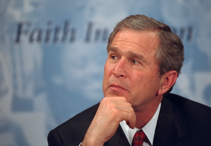 President George W. Bush at announcement of Faith-Based Initiative.