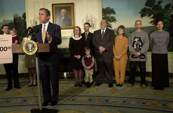 President Bush speaks about the Tax Cut Plan.