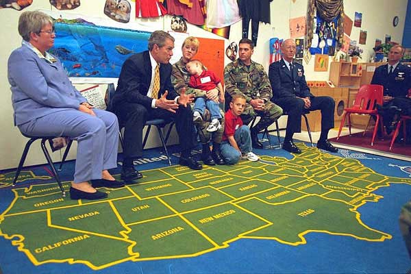 President George W. Bush at Youth Activities Center at Tyndall Air Force Base, Florida