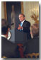 President Bush speaks to high tech leaders in the East Room. White House photo by Paul Morse.