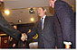 President Bush greets members of the National Restaurant Association. White House photo by Eric Draper. 