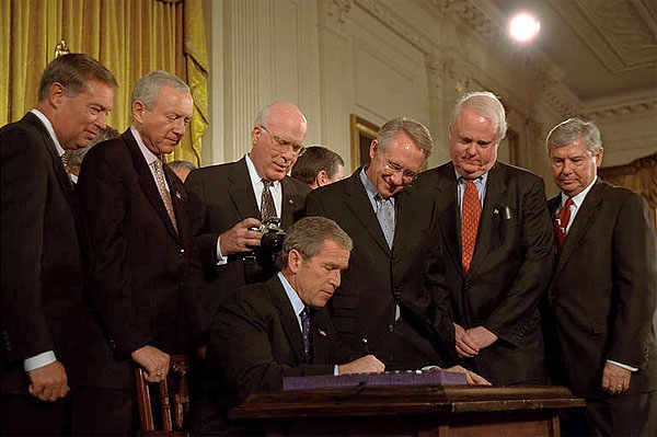 Image result for president george w. bush signed the patriot act
