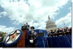 President George W. Bush addresses the 21st Annual Peace Officers Association Memorial Service at the United States Capitol Wednesday, May 15. 
