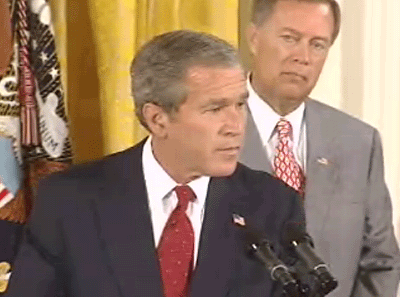 President Bush Signs Corporate Corruption Bill. Video screen capture by Monty Haymes.