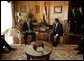 President George W. Bush and President Hosni Mubarak of Egypt during a meeting at the Red Sea Summit in Sharm El Sheikh, Egypt June 3, 2003. White House photo by Paul Morse.