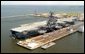 Thousands of people gathered at the Norfolk Naval Station in Norfolk, Va., to celebrate the commissioning of the USS Ronald Reagan, the U.S. Navy’s newest nuclear-powered aircraft carrier, July 12, 2003.  White House photo by David Bohrer.