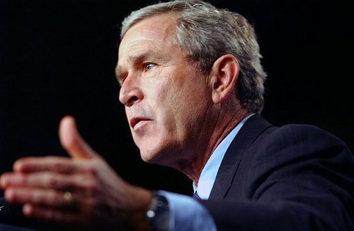 President George W. Bush discusses his economic plan in Milwaukee Friday, Oct. 3, 2003. White House photo by Tina Hager
