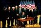President George W. Bush signs S.3, the Partial Birth Abortion Ban Act of 2003., at the Ronald Reagan Building in Washington, D.C., Wednesday, Nov. 5, 2003. White House photo by Tina Hager
