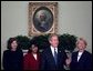 President George W. Bush introduces his judicial nominees Justice Priscilla Owen, left, Justice Janice Rogers Brown, center, and Judge Carolyn Kuhl in the Oval Office Thursday, Nov. 13, 2003. White House photo by Eric Draper