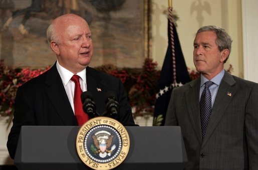 Samuel W. Bodman speaks after his announcement by President George W. Bush as nominee for Secretary of Energy on Friday December 10, 2004 in the Roosevelt Room of the White House.White House photo by Paul Morse