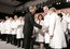 President George W. Bush greets physicians after discussing medical liability reform during a visit to Collinsville, Ill., Wednesday, Jan. 5, 2005.  White House photo by Paul Morse