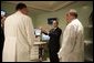 President George W. Bush gets a demonstration on health care information technology by doctors of the Cleveland Clinic in Cleveland, Ohio, Thursday, Jan. 27, 2005. White House photo by Paul Morse