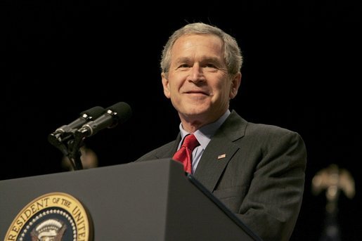 President George W. Bush delivers remarks on his energy policy during a visit to Columbus, Ohio, Wednesday, March 9, 2005. White House photo by Krisanne Johnson