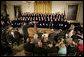 The St. Olaf Choir, led by Anton Armstrong, performs during the commemoration of the National Day of Prayer commemoration in the East Room Thursday, May 5, 2005. White House photo by Eric Draper