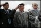 Veterans of World War II salute President George W. Bush Sunday, May 8, 2005, during a celebration at the Netherlands American Cemetery in Margraten, Netherlands, honoring those who served 60 years ago. White House photo by Krisanne Johnson