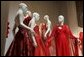 These "Fashion Week 2005" dresses are displayed as part of the "2005 First Ladies Red Dress Collection" exhibit, scheduled to run through May 30 at The John F. Kennedy Center for the Performing Arts.White House photo by Krisanne Johnson