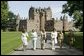 Spouses of G8 leaders leave Glamis Castle in Auchterarder, Scotland, Thursday, July 7, 2005. With Mrs. Bush are, from left: Margarida Sousa Uva of Portugal; Sheila Martin of Canada; Lyudmila Putina of Russia; Cherie Blair of England, and Doris Schroeder-Koepf of Germany. White House photo by Krisanne Johnson