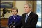 President George W. Bush nominates White House Counsel Harriet Miers as Supreme Court Justice during a statement from the Oval Office on Monday October 3, 2005. White House photo by Paul Morse