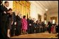 President George W. Bush introduces the 2005 recipients of the Presidential Medal of Freedom, Wednesday, Nov. 9, 2005 in the East Room of the White House. White House photo by Shealah Craighead